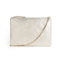 Cara 2.0 - Metallic Leather Clutch Bag