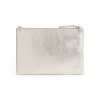 Cara 2.0 - Metallic Leather Clutch Bag